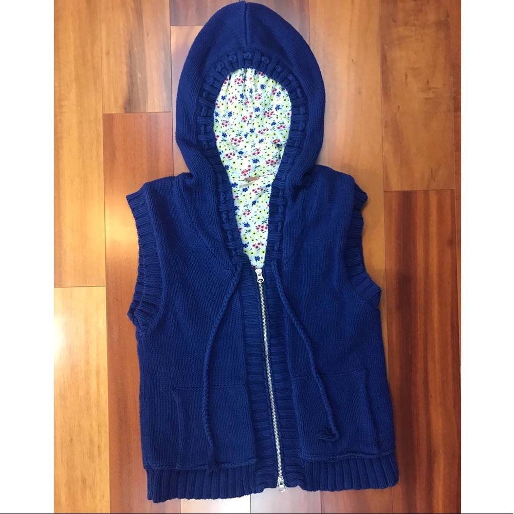 NWOT Free People Sleeveless Hooded Sweater Vest